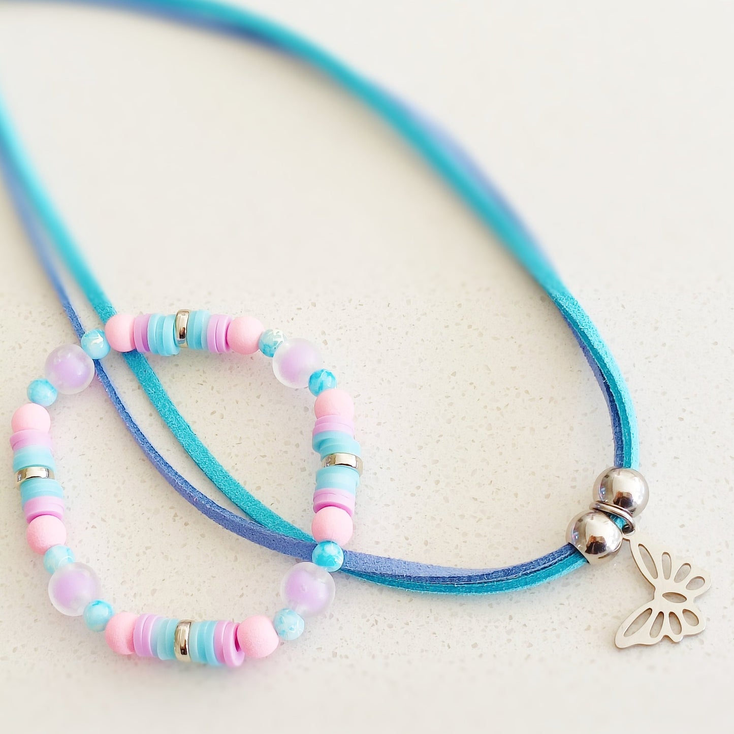 Funkid stainless steel necklace and funky bracelet accessories for kids