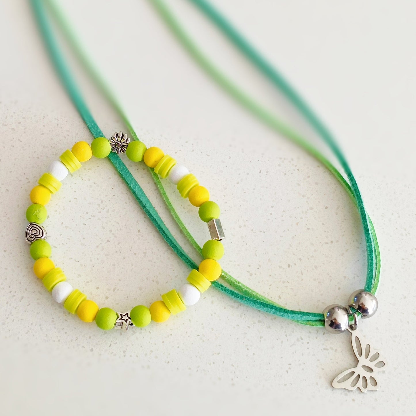 Funkid stainless steel necklace and funky bracelet accessories for kids