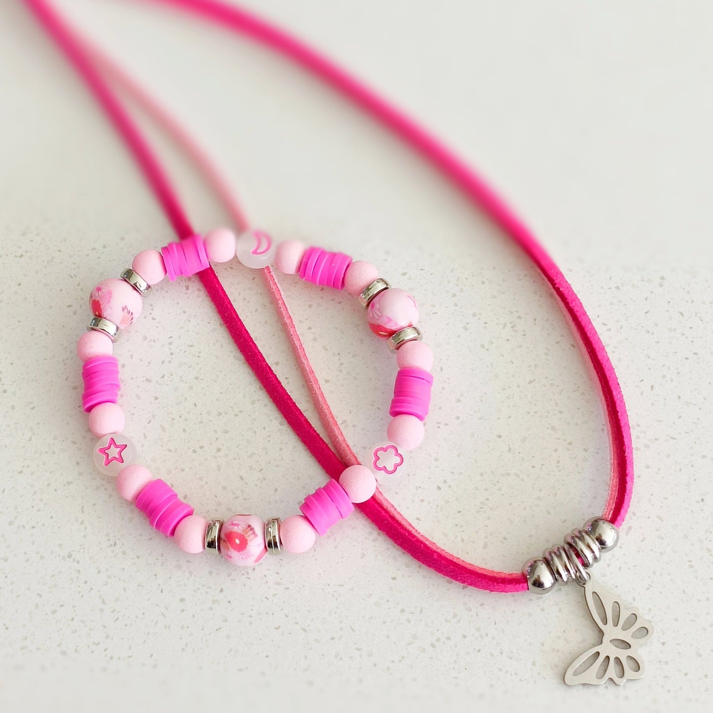 Funkid stainless steel necklace and funky bracelet accessories for kids