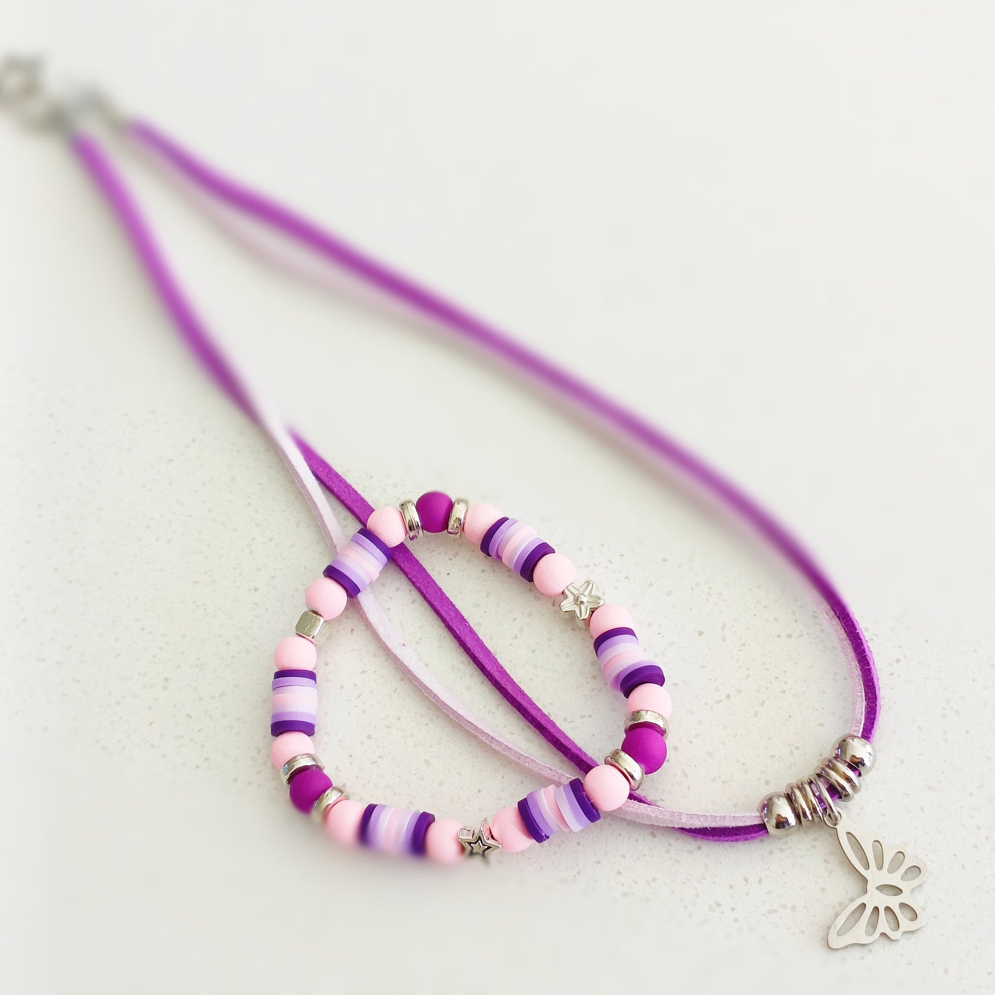 Funkid stainless steel necklace and funky bracelet accessories for kids