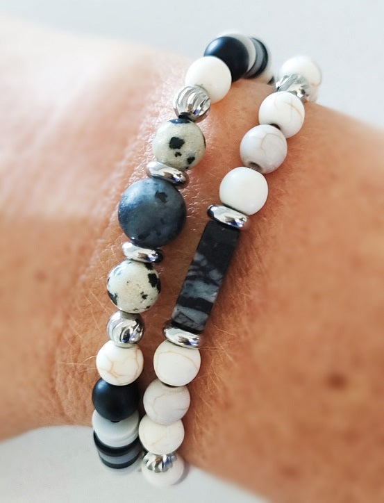 IZZY - Stainless Steel Necklace with Bracelet - (BULK - 12 sets)