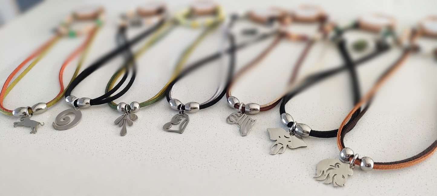 IZZY - Stainless Steel Necklace with Bracelet - (BULK - 12 sets)