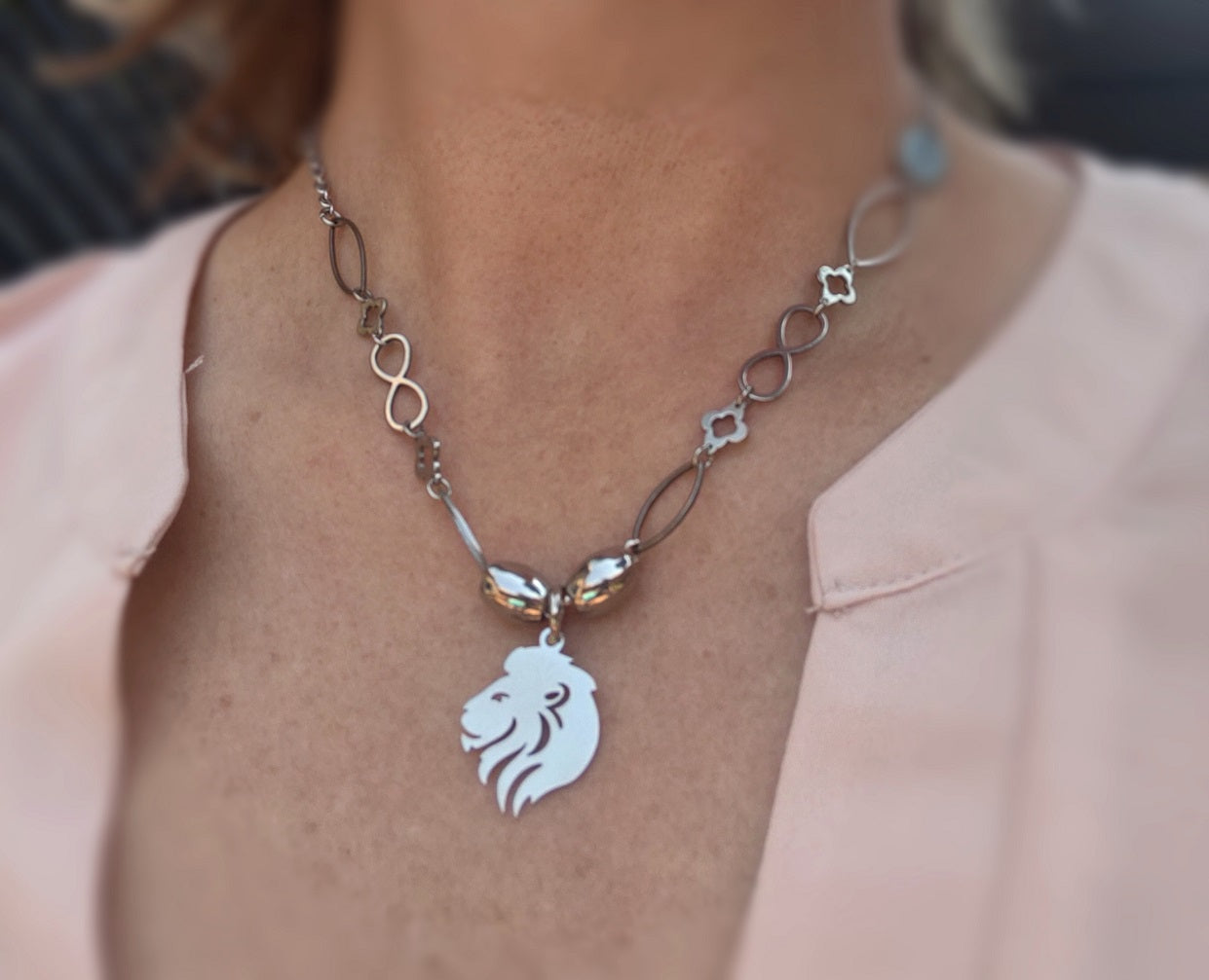 IZZY - Stainless Steel Classic Necklace with Earrings - (BULK - 12 sets)