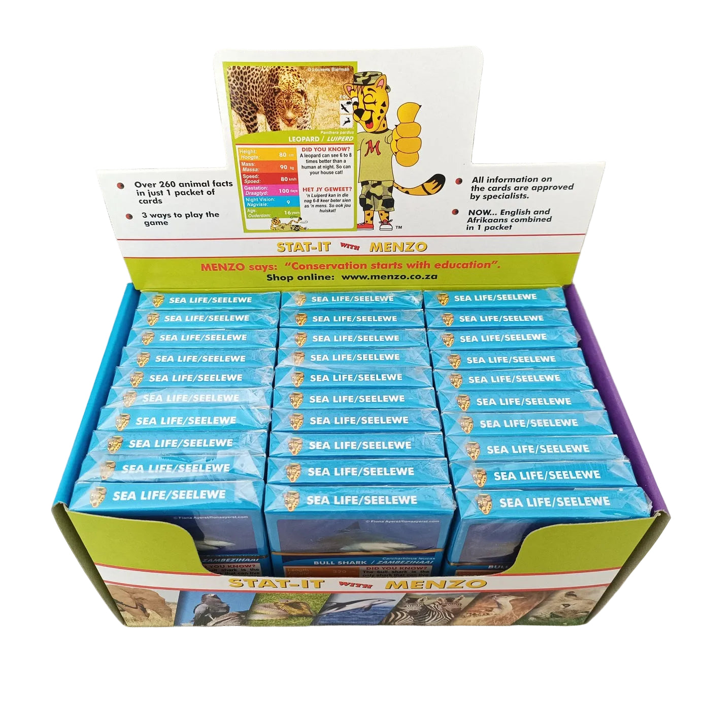 Stat-it with MENZO Educational Wildlife SEA LIFE Card Game