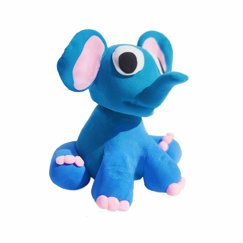 Menzo Air Dry Clay Family Fun Tub.  Kids group activities. Animal air-dry clay wildlife education creativity fine motor skill development wildlife elephant