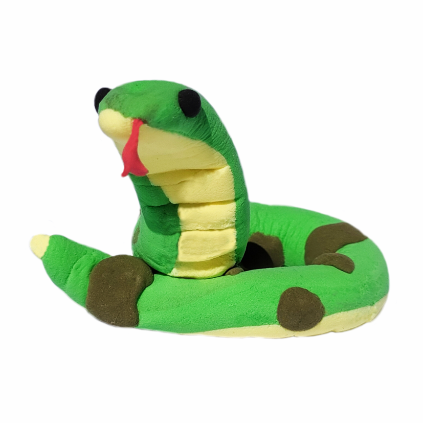 Menzo Air Dry Clay Family Fun Tub.  Kids group activities. Animal air-dry clay wildlife education creativity fine motor skill development reptile snake cobra