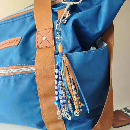 bag accessory tassel for baby bag baby boy or baby girl hand bag tassel customised and personalised gift