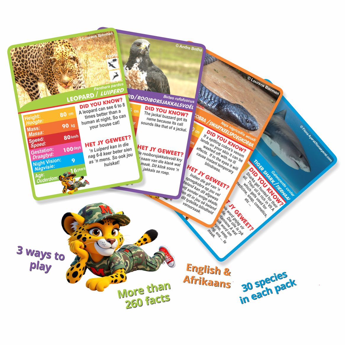 Stat-it With MENZO Educational Wildlife Card Game COMPLETE SERIES