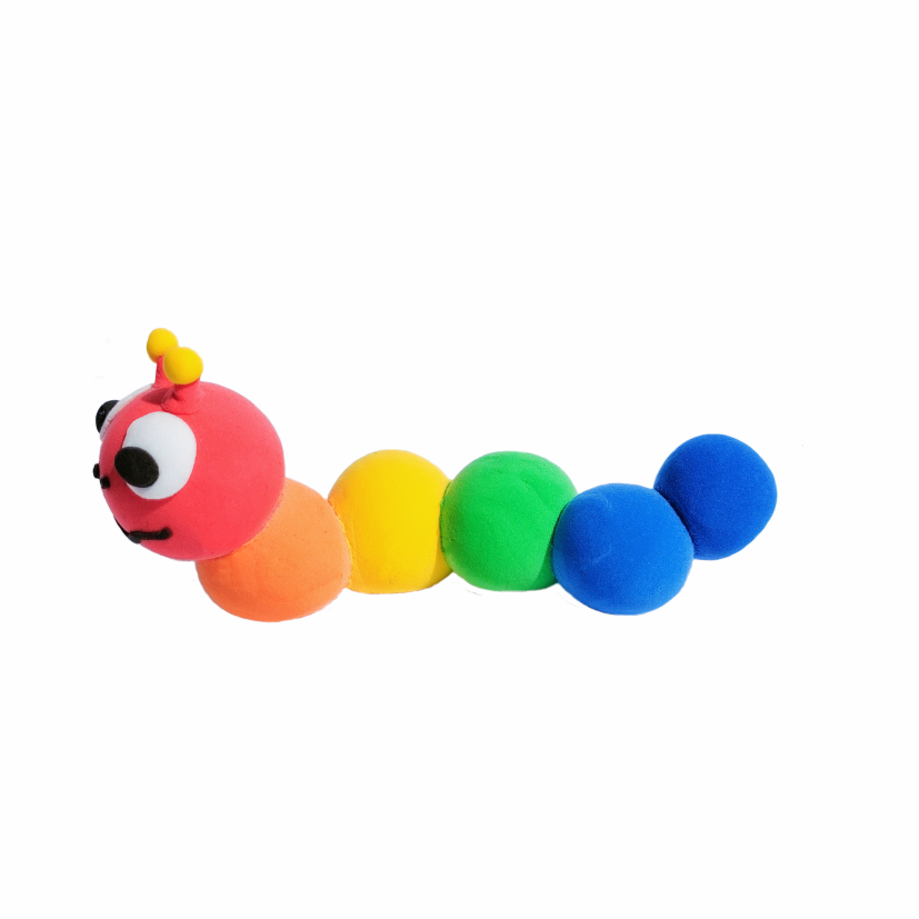 Menzo animal air dry clay ideas caterpillar family fun activity