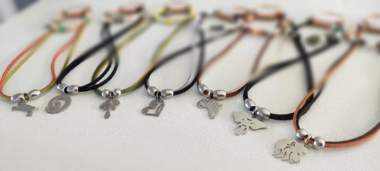 IZZY - Stainless Steel Necklace with Bracelet - (BULK - 12 sets)