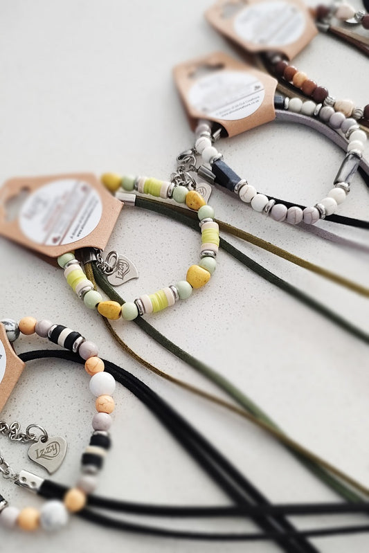 IZZY - Stainless Steel Necklace with Bracelet - (BULK - 12 sets)