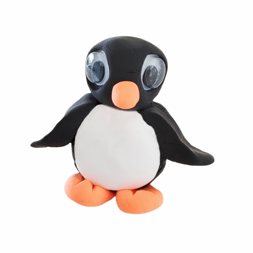 Menzo animal air dry clay ideas penguin family fun activity